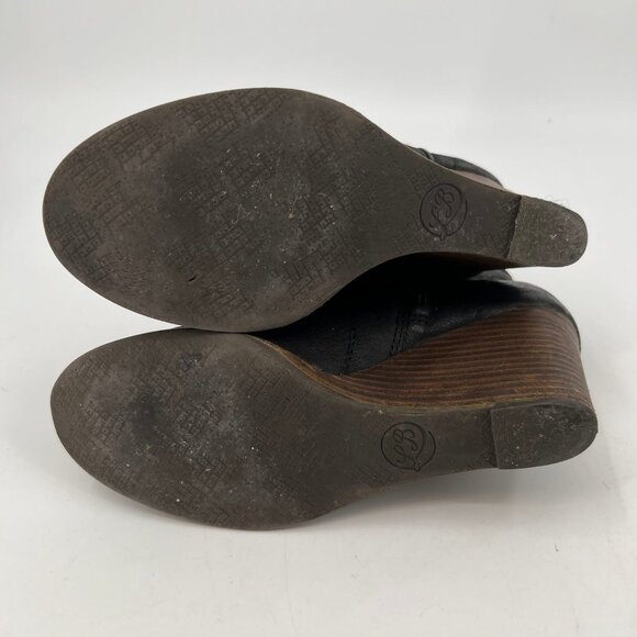 Lucky Brand Black & Brown Leather Wedge Bootie | Size 9 - Picture 7 of 9